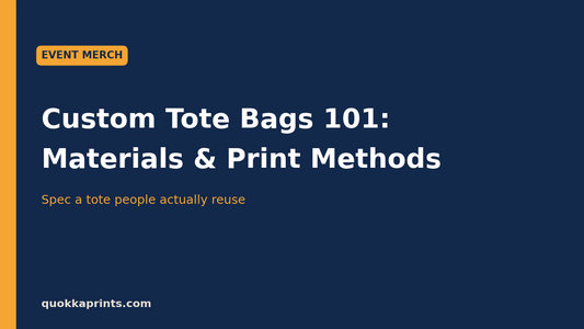 Custom tote bag materials and print methods compared