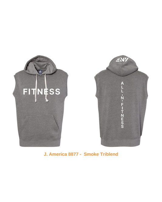 Men's Triblend Sleeveless Hooded Sweatshirt