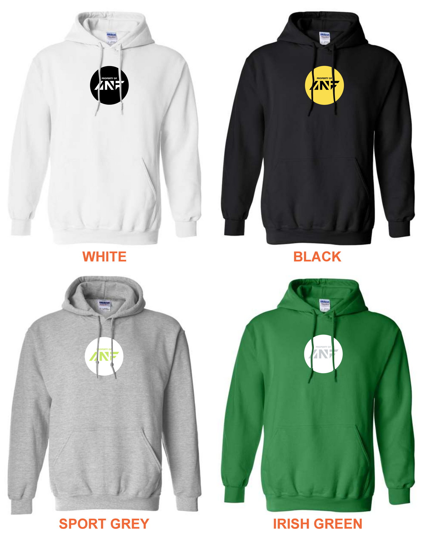 Men's Long Sleeved Hooded Sweatshirts - ANF Circle