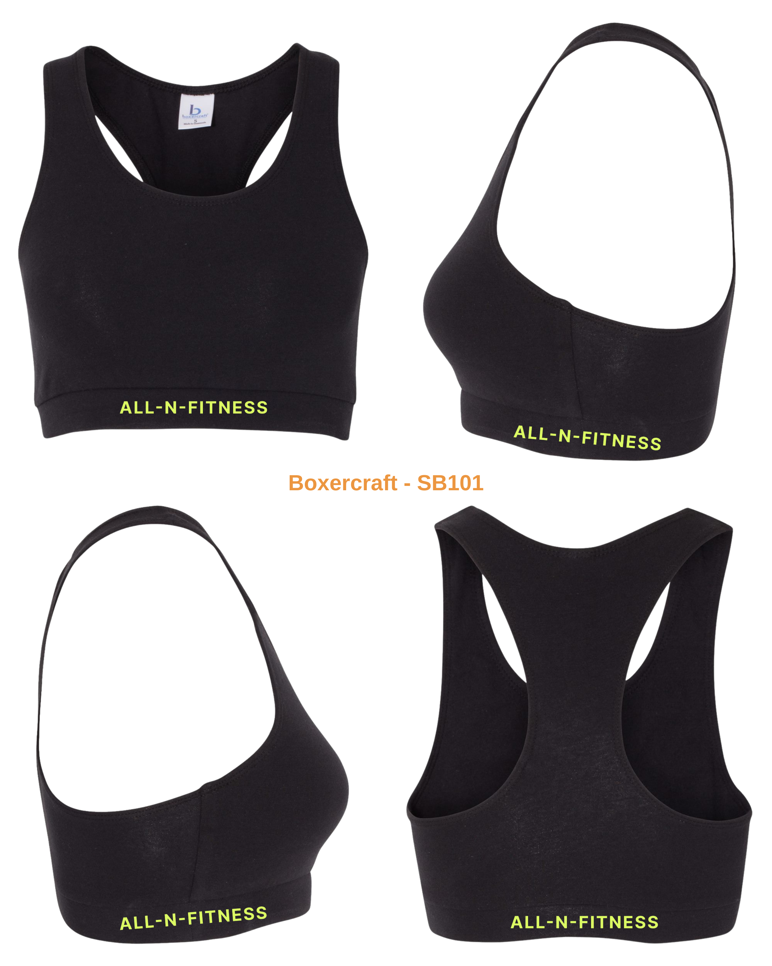 Women's Low Impact Black Sports Bra